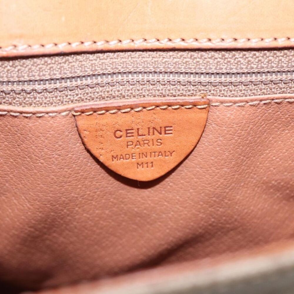 Celine Vintage Macadam Handbag Canvas And Leather Beige Canvas Handbag - Picture 6 of 16